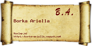 Borka Ariella névjegykártya